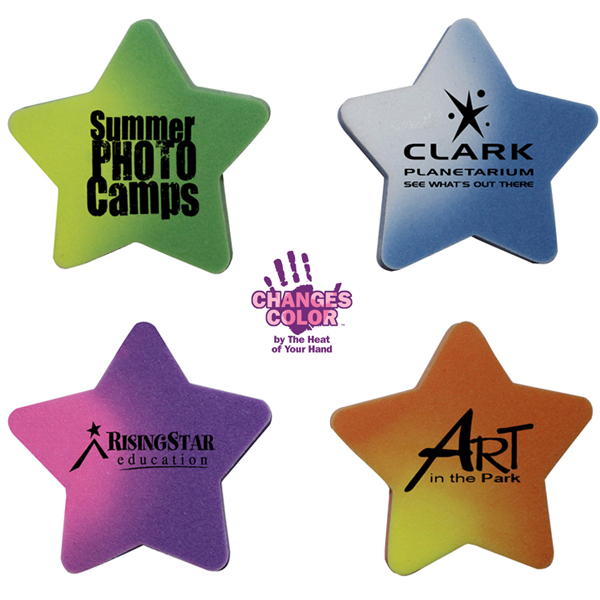 Orange To Yellow color option for Mood Die Cut Eraser Star