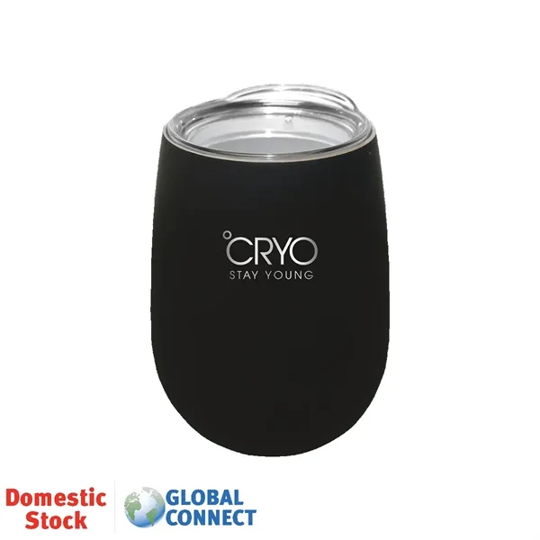 Black color option for Halcyon® 12 Oz. Stainless Steel Wine Glass With Acrylic Lid