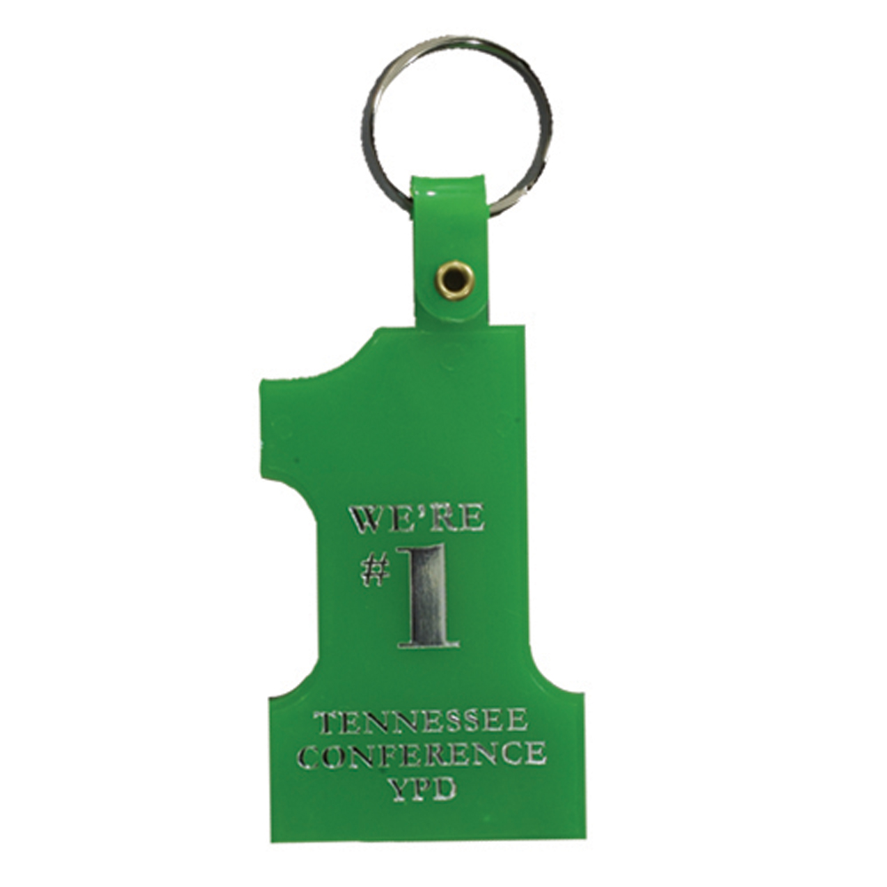 Neon Green color option for Number One Key Tag