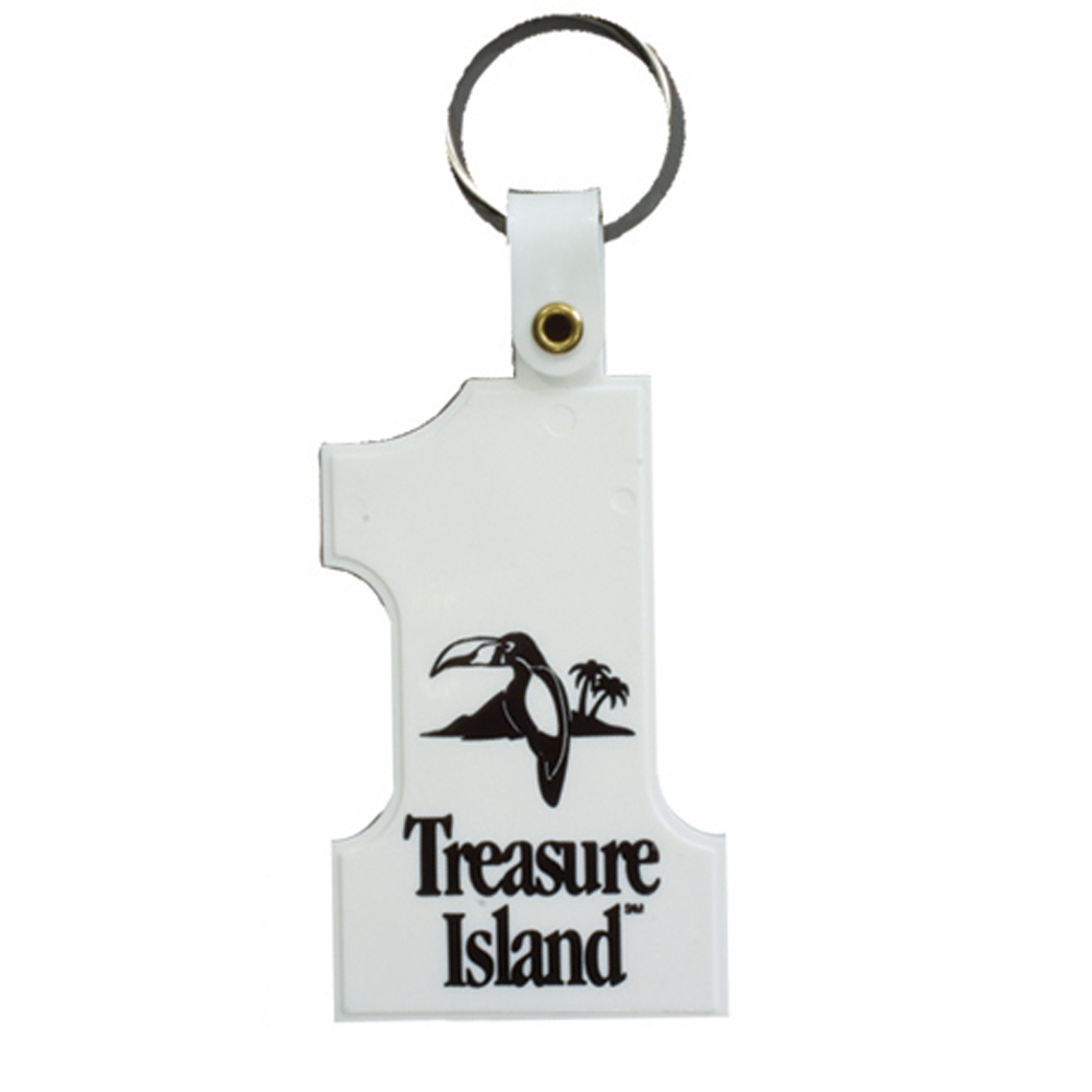 White color option for Number One Key Tag