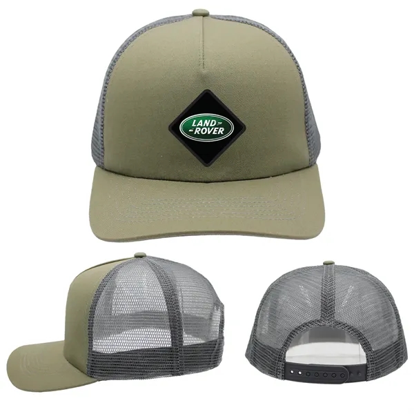 Army Green color option for Mesh Hype Trucker, Patch   Full Color Digital