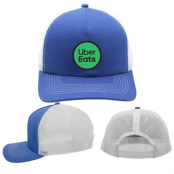 Blue color option for Mesh Hype Trucker, Patch   Full Color Digital