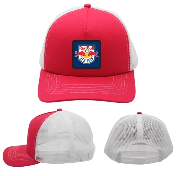 Red color option for Mesh Hype Trucker, Patch   Full Color Digital