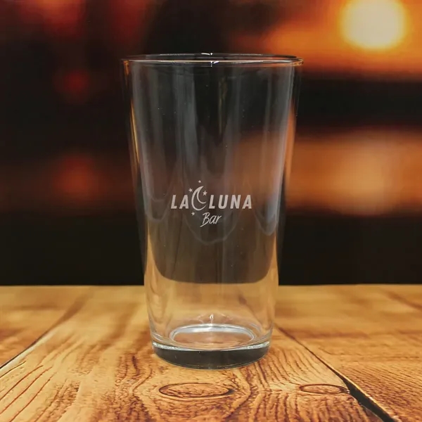 Clear color option for 16 Oz. Pint Glass, Laser, Standard