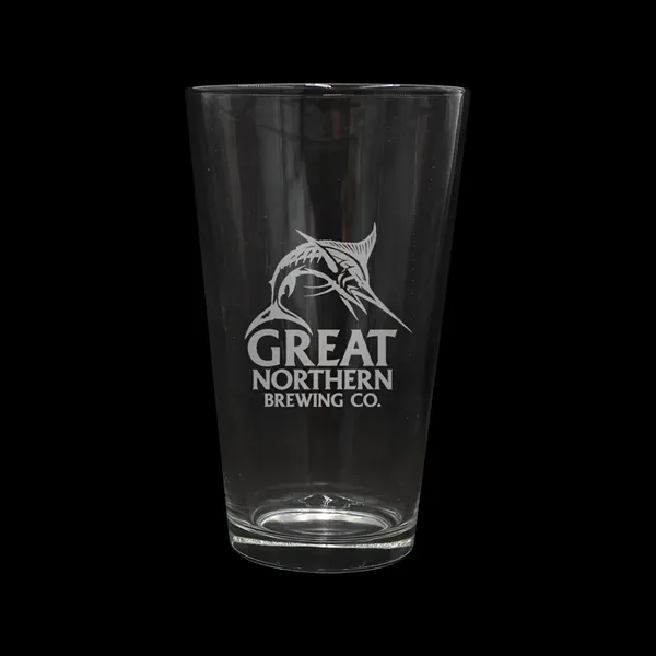 Clear color option for 16 Oz. Pint Glass, Laser, Premium