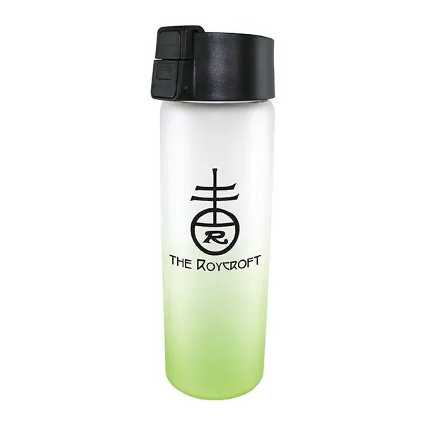 Lime Green color option for Halcyon® 20 Oz. Frosted Glass Bottle With Flip Top Lid