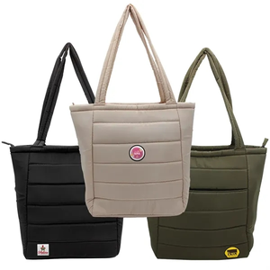 Photo of Otaria™ Puffy Recycled Tote Bag, Fabric Patch   Full Color