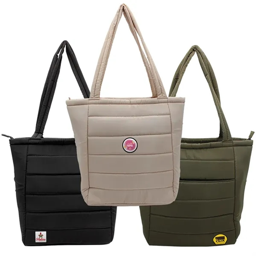 Main photo of Otaria™ Puffy Recycled Tote Bag, Fabric Patch   Full Color