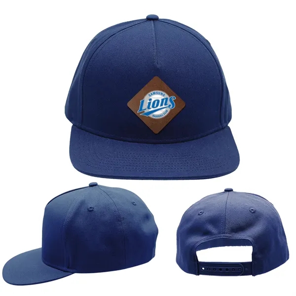 Navy Blue color option for The '67 Snapback, Leather Patch   Full Color Digital