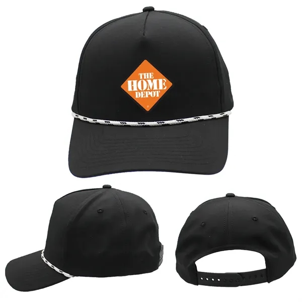 Black color option for Performance Rope Hat, Patch   Full Color Digital