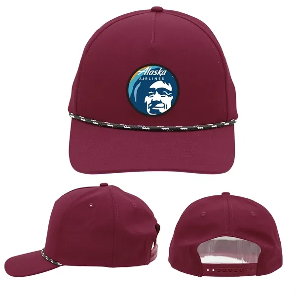 Burgundy color option for Performance Rope Hat, Patch   Full Color Digital