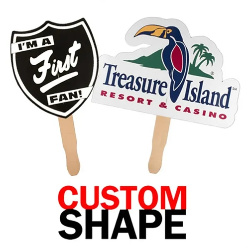 Main photo of Custom Shape Hand Fan, Full Color Digital