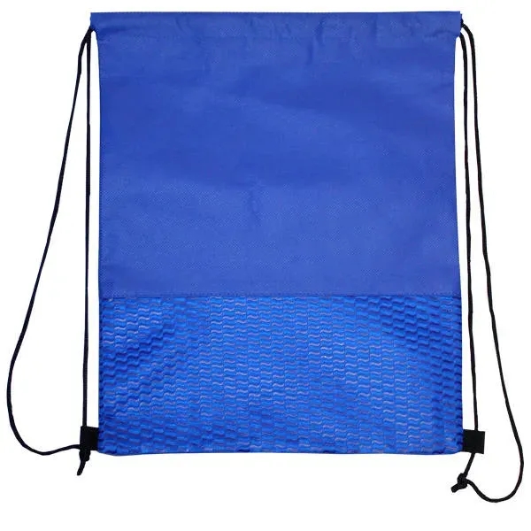 Blue color option for Blank, Wave Nw Drawstring Backpack
