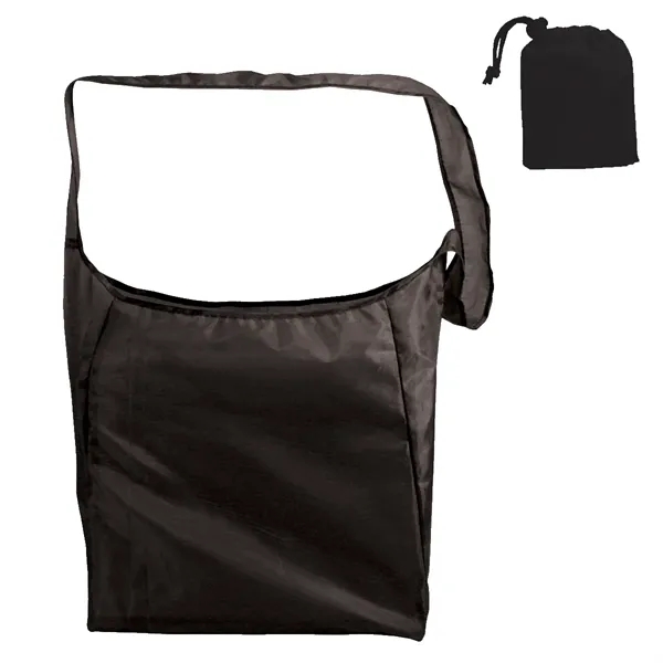 Black color option for Blank, Rpet Fold Away Sling Bag