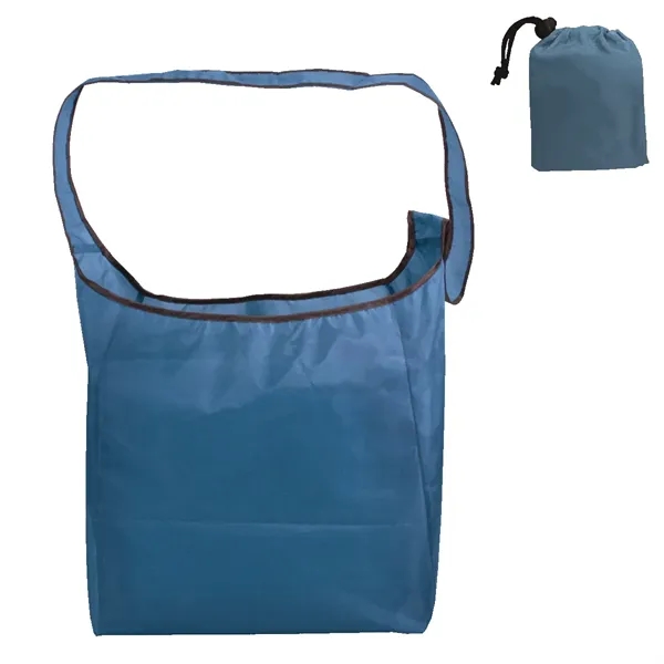 Steel Blue color option for Blank, Rpet Fold Away Sling Bag