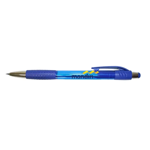 Blue color option for Mardi Gras Grip Pen, Blue Ink   Full Color Digital