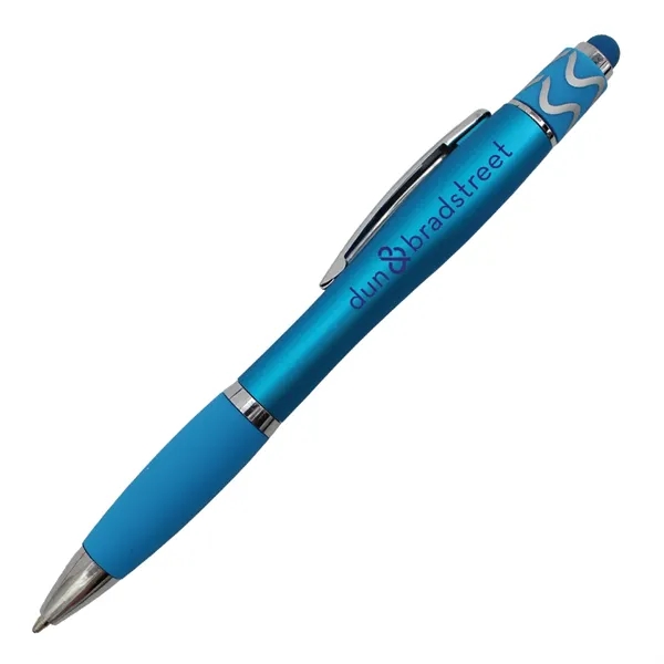 Bright Blue color option for Halcyon® Silhouette Spin Top Pen With Stylus