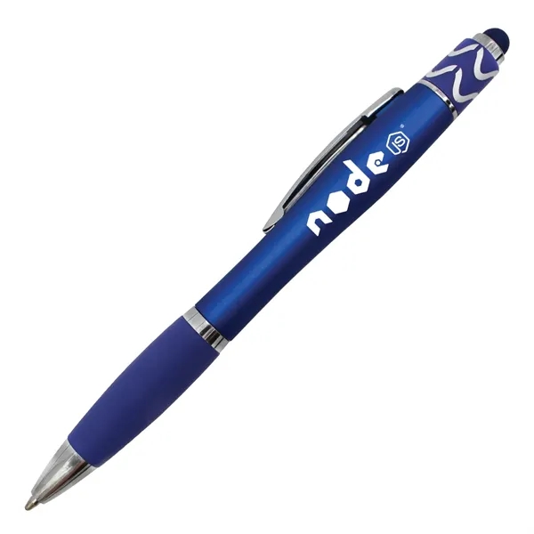 Dark Blue color option for Halcyon® Silhouette Spin Top Pen With Stylus
