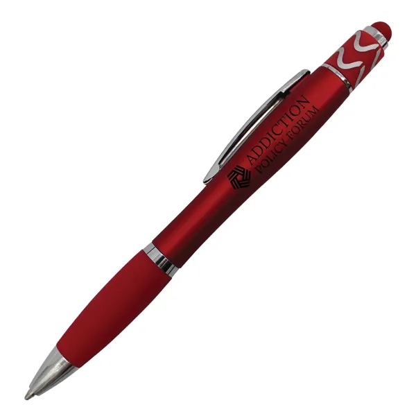 Red color option for Halcyon® Silhouette Spin Top Pen With Stylus
