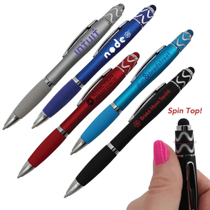 Photo of Halcyon® Silhouette Spin Top Pen With Stylus