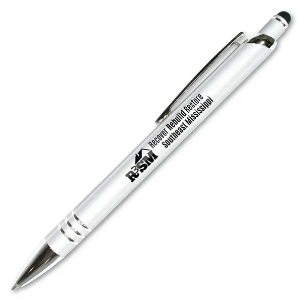 Pearl White color option for Halcyon® Vortex Metal Pen/Stylus