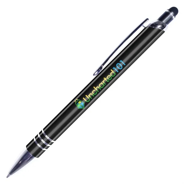 Black color option for Halcyon® Vortex Metal Pen/Stylus, Full Color Digital