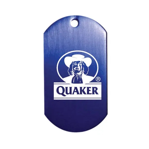 Blue color option for Dog Tag With 4 1/2" Ball Chain, Laser Engraved