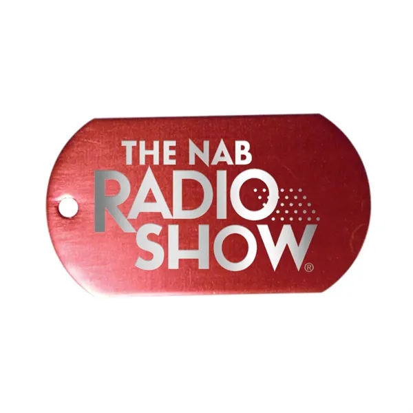 Red color option for Dog Tag With 4 1/2" Ball Chain, Laser Engraved