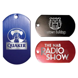 Photo of Dog Tag With 4 1/2" Ball Chain, Laser Engraved
