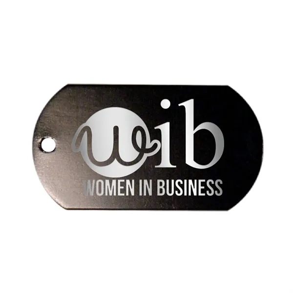 Black color option for Metal Dog Tag With 23 1/2" Ball Chain, Laser Engraved