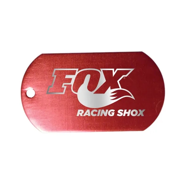 Red color option for Metal Dog Tag With 23 1/2" Ball Chain, Laser Engraved