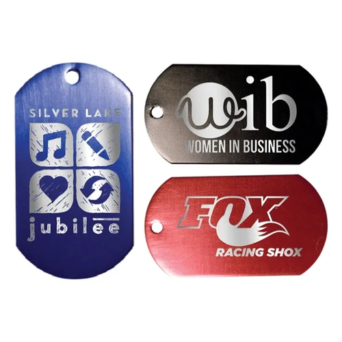 Main photo of Metal Dog Tag With 23 1/2" Ball Chain, Laser Engraved