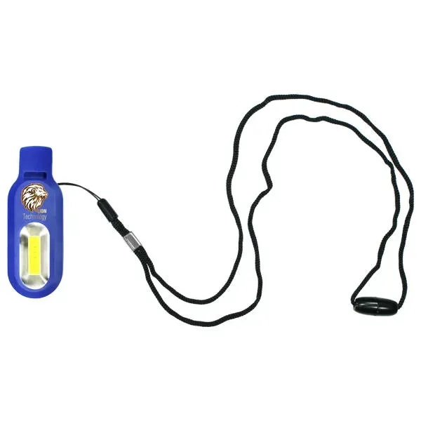 Blue color option for Whistle/Cob Light Lanyard, Full Color Digital