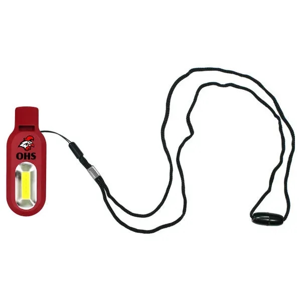 Red color option for Whistle/Cob Light Lanyard, Full Color Digital