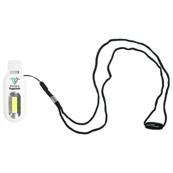 White color option for Whistle/Cob Light Lanyard, Full Color Digital