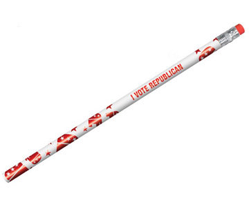 Red color option for Political Foil Pencil   Republican