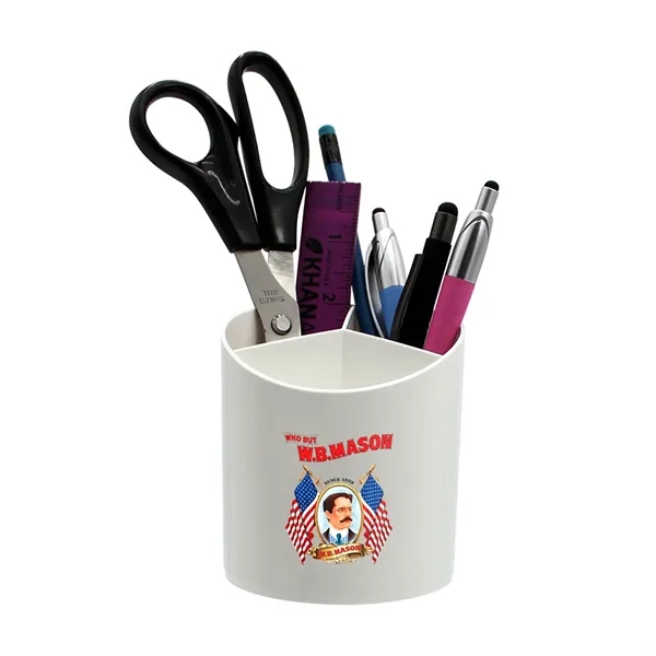 White color option for Recycled Desk Organizer, Full Color Digital