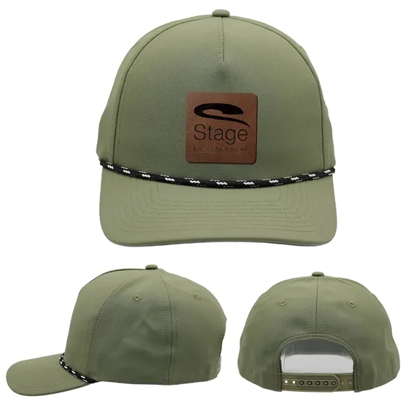 Army Green color option for Performance Rope Hat, Leather Patch   Laser Engraved
