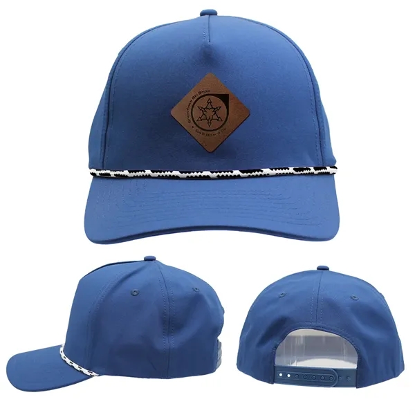 Blue color option for Performance Rope Hat, Leather Patch   Laser Engraved