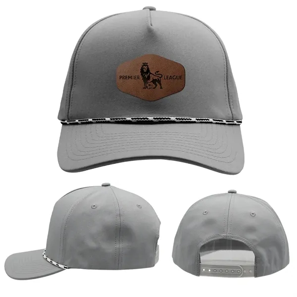 Gray color option for Performance Rope Hat, Leather Patch   Laser Engraved