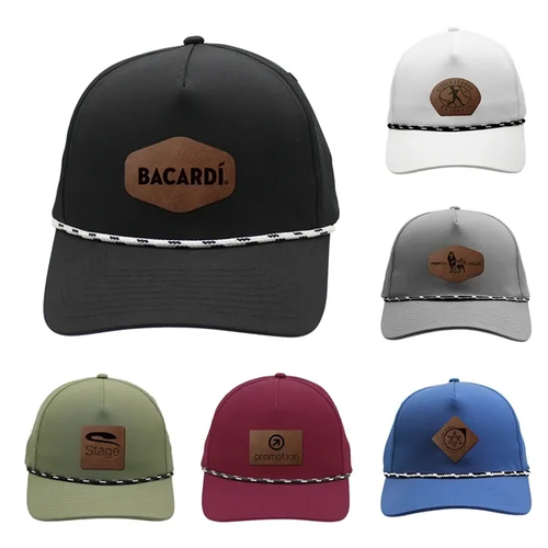 Main photo of Performance Rope Hat, Leather Patch   Laser Engraved