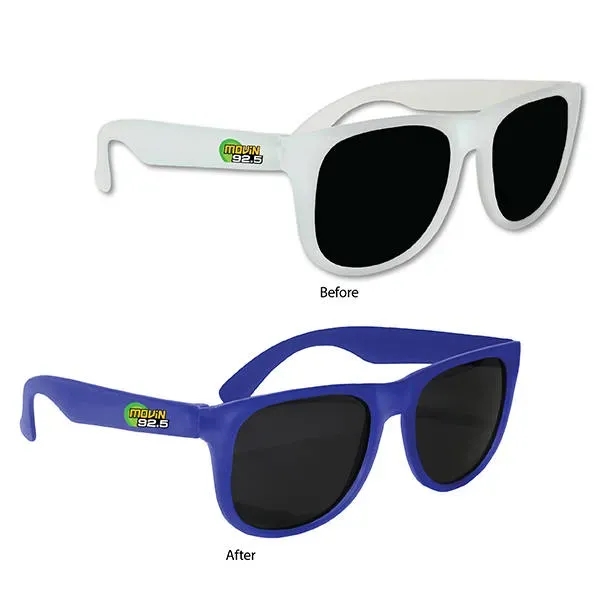 Frosted To Blue color option for Sun Fun Sunglasses, Full Color Digital