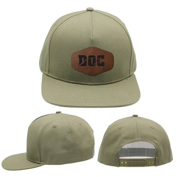 Army Green color option for The '67 Snapback, Leather Patch   Laser Engraving