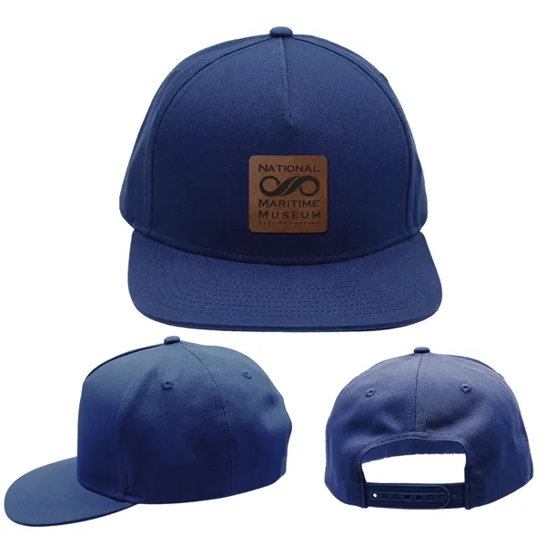 Navy Blue color option for The '67 Snapback, Leather Patch   Laser Engraving