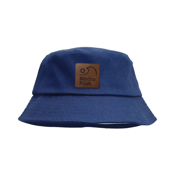 Blue color option for Seeker Bucket Hat, Leather Patch   Laser Engraving