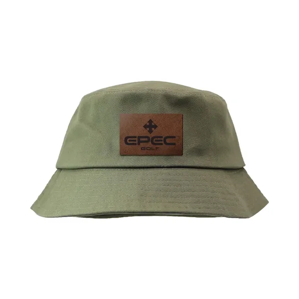 Green color option for Seeker Bucket Hat, Leather Patch   Laser Engraving