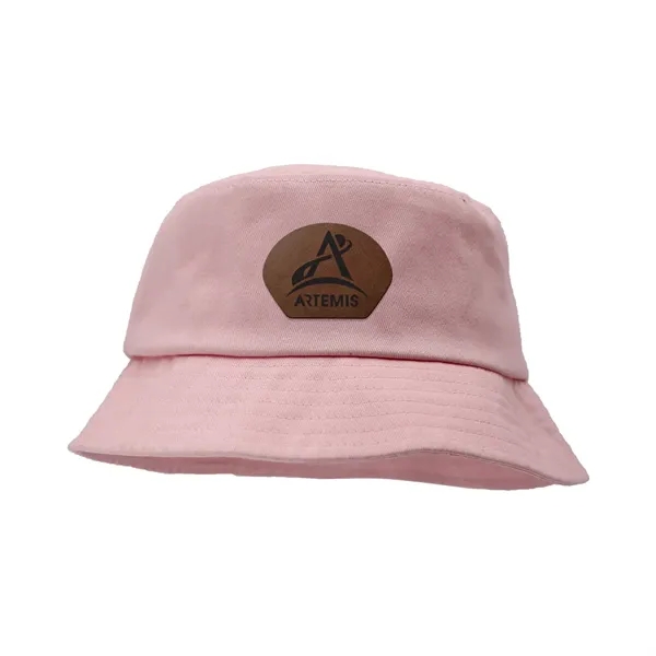 Pink color option for Seeker Bucket Hat, Leather Patch   Laser Engraving