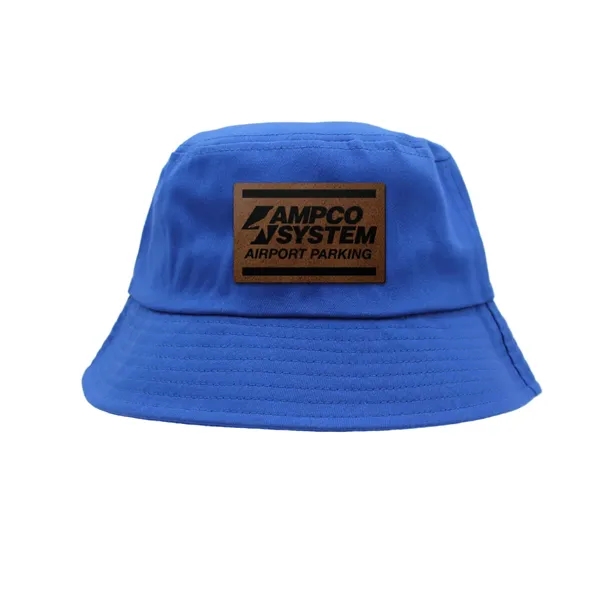 Royal Blue color option for Seeker Bucket Hat, Leather Patch   Laser Engraving