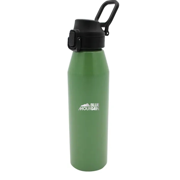 Olive Green color option for 25 Oz. Recycled Aluminum Bottle With Chug Lid, Laser Engrave
