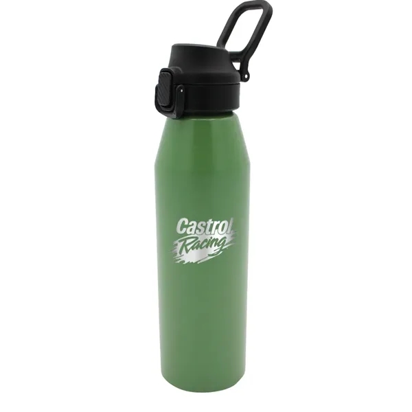 Olive Green color option for 25 Oz. Recycled Aluminum Bottle With Chug Lid, Laser Engrave